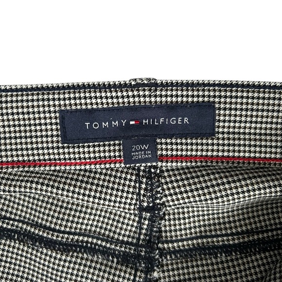 Tommy Hilfiger Womens Black White Houndstooth Stretchy Knit‎ Dress Pants - Picture 9 of 11